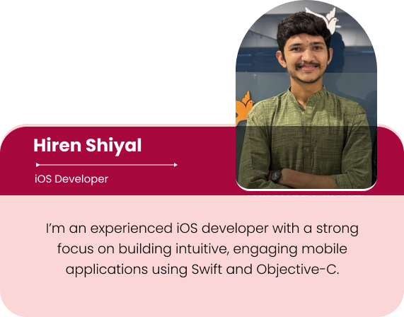 hiran shiyal iOS developer at Softs Solution Service
