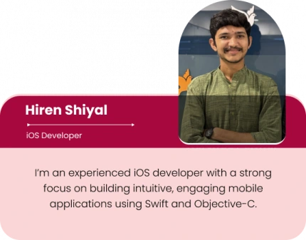 hiran shiyal iOS developer at Softs Solution Service